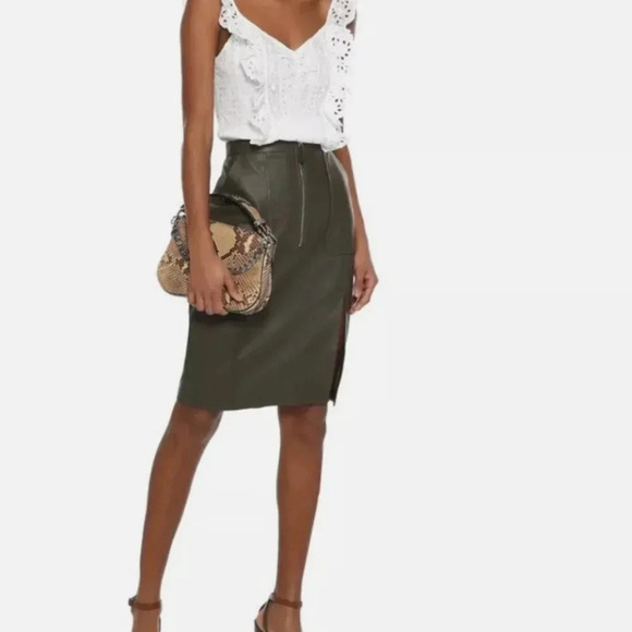 Joie Tank Top Blouse Lace Eyelet Sleeveless Floral V-Neck Ruffle Trim White 2 - Picture 9 of 12